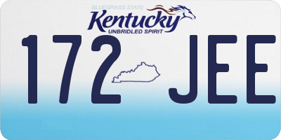 KY license plate 172JEE
