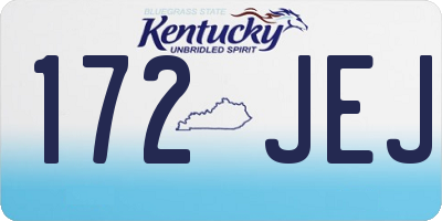 KY license plate 172JEJ