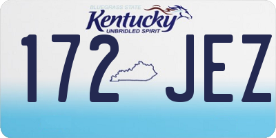 KY license plate 172JEZ