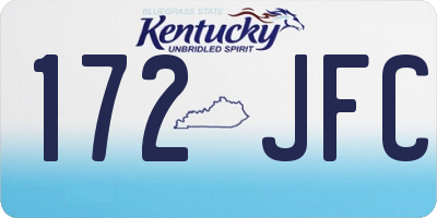 KY license plate 172JFC