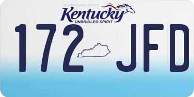KY license plate 172JFD