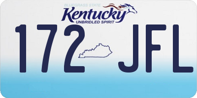 KY license plate 172JFL