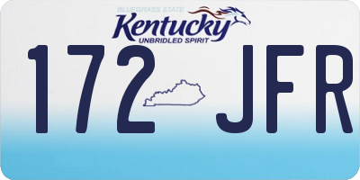 KY license plate 172JFR