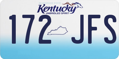 KY license plate 172JFS
