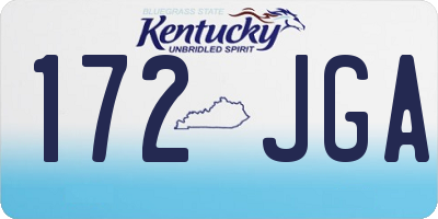 KY license plate 172JGA