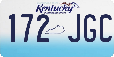 KY license plate 172JGC