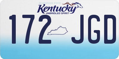 KY license plate 172JGD