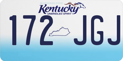 KY license plate 172JGJ