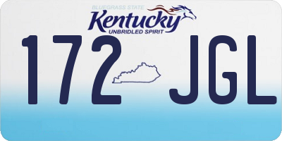 KY license plate 172JGL
