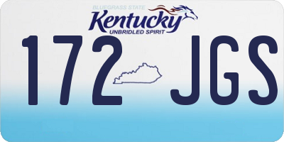 KY license plate 172JGS