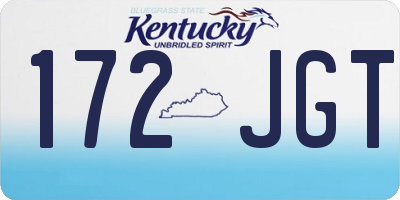 KY license plate 172JGT