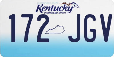 KY license plate 172JGV