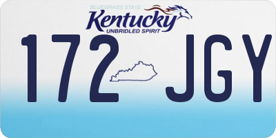 KY license plate 172JGY