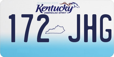 KY license plate 172JHG