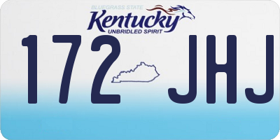 KY license plate 172JHJ
