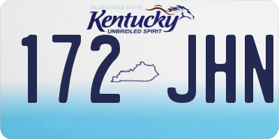 KY license plate 172JHN
