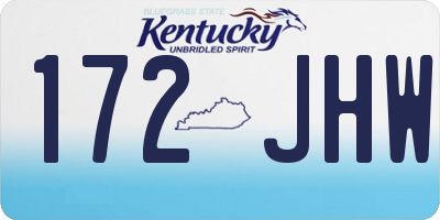 KY license plate 172JHW