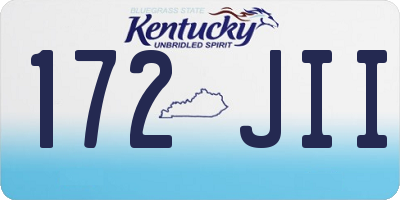KY license plate 172JII