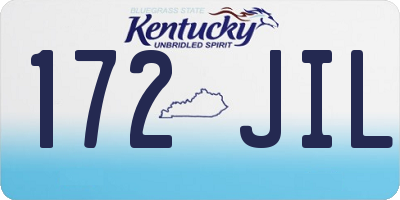 KY license plate 172JIL