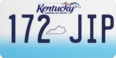 KY license plate 172JIP