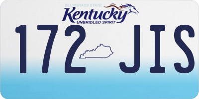 KY license plate 172JIS