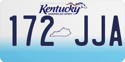 KY license plate 172JJA