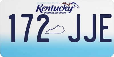 KY license plate 172JJE