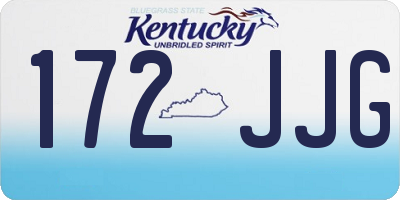 KY license plate 172JJG