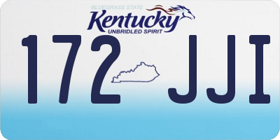 KY license plate 172JJI