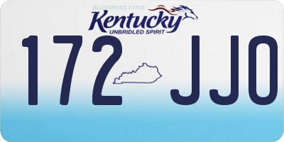 KY license plate 172JJO