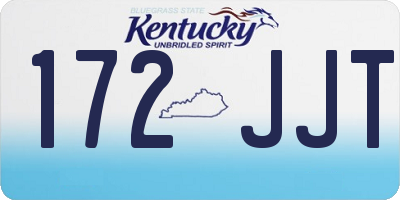 KY license plate 172JJT