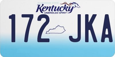 KY license plate 172JKA