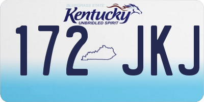KY license plate 172JKJ