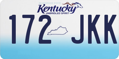 KY license plate 172JKK