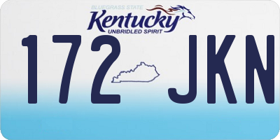 KY license plate 172JKN