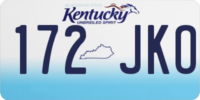 KY license plate 172JKO
