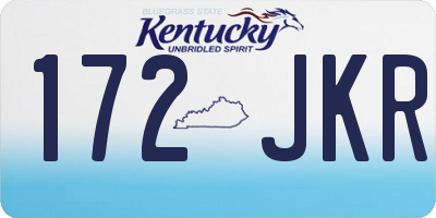 KY license plate 172JKR