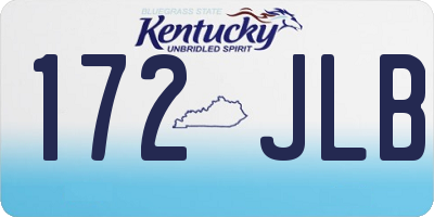 KY license plate 172JLB