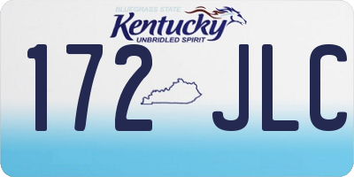 KY license plate 172JLC
