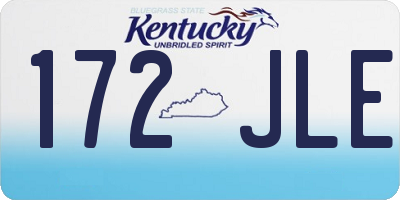 KY license plate 172JLE