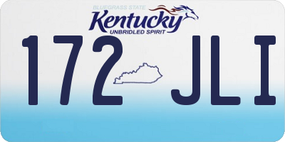 KY license plate 172JLI