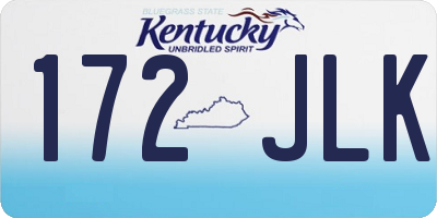 KY license plate 172JLK