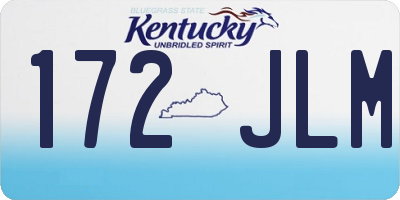 KY license plate 172JLM