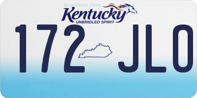 KY license plate 172JLO