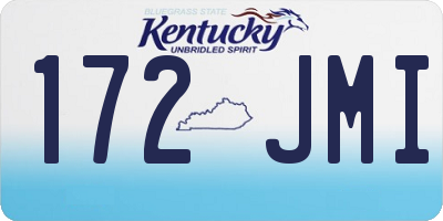 KY license plate 172JMI