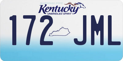 KY license plate 172JML