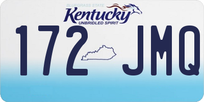 KY license plate 172JMQ