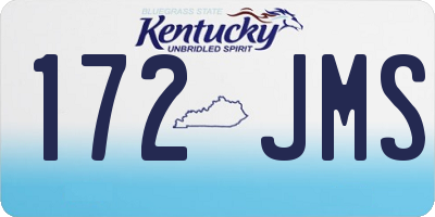 KY license plate 172JMS
