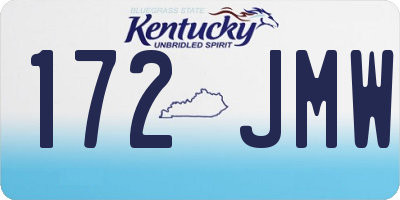 KY license plate 172JMW