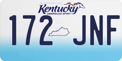 KY license plate 172JNF